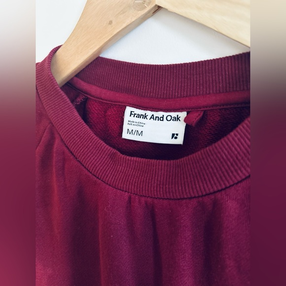 NWOT Frank and Oak burgundy sweatshirt - Picture 3 of 13